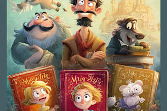 professional childrens book cover design for KDP  print