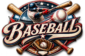 create a unique baseball logo with mascot or emblem design