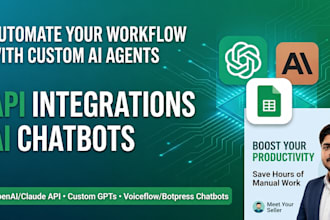 custom ai automation, API integration and ai chatbots