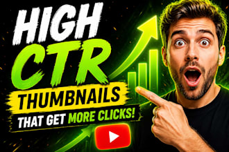 design high CTR youtube thumbnail that gets more clicks