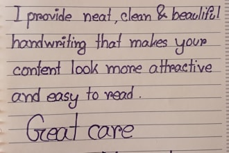 write any english and handwriting assignment that you want