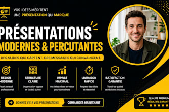 je crée présentation powerpoint moderne pitch deck impactant