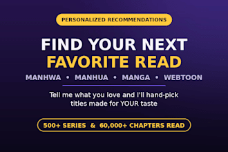 recommend personalized manhwa, manhua, manga and webtoon to read
