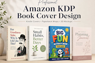 design a full KDP paperback cover with spine