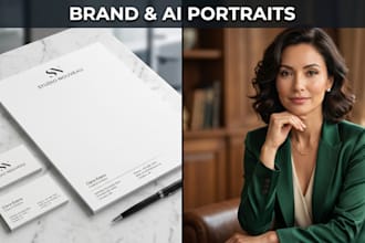 design modern letterheads, business cards, and ai portraits