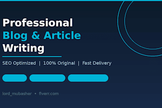 write SEO finance and business articles