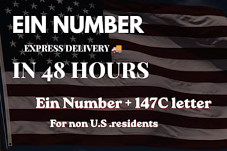 get your ein number and 147c for non us residents