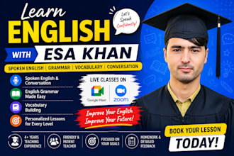 teach spoken english, grammar, vocabulary, and english conversation online