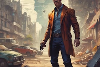 draw original comic book characters for you