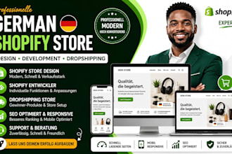 design german shopify store shopify developer shopify dropshipping store website