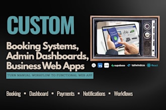build a custom responsive booking system or admin dashboard
