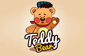 create cool teddy bear animated dancing video with your logo