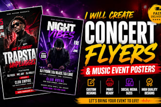 create attractive concert flyers and music event posters