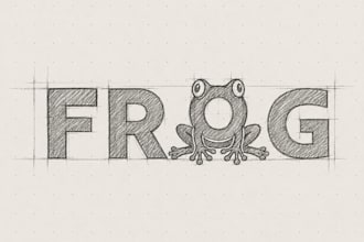 create a custom animal typography logo