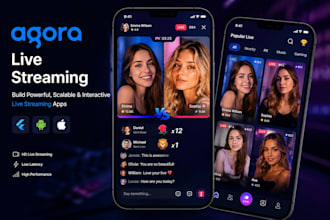 develop tiktok live streaming, audio rooms, pk battles, gifting and leaderboard