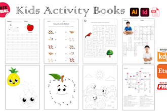 design kids activity books for KDP and etsy publishing