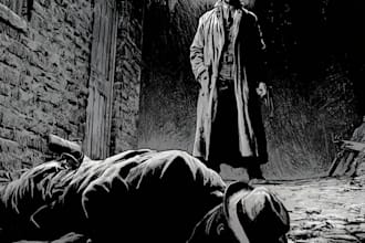 draw noir, horror and dark comic book art and illustrations