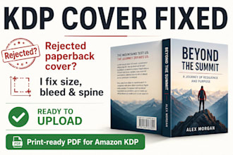 fix your rejected KDP cover and resize your paperback cover