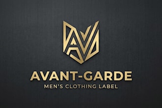 design a modern mens shirt logo for fashion brand, clothing label and apparel
