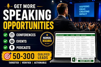 find speaking opportunities and event leads for coaches and consultants