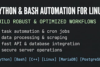write python and bash scripts for linux automation