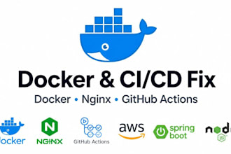 fix docker, docker compose, nginx, github actions, ci cd and deployment issues