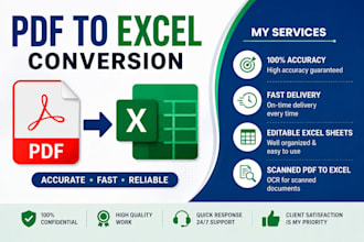 accurately convert your PDF files into editable excel spreadsheets