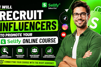 recruit influencers to promote your sellfy online course