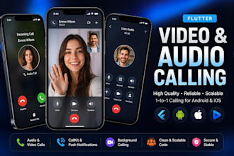 integrate video and audio calling in flutter android and ios apps