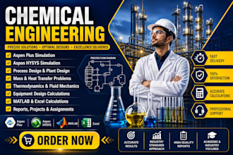 do aspen hysys, pid, aspen plus simulation, for chemical engineering projects