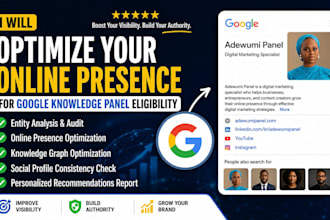 create verified knowledge graph or google knowledge panel