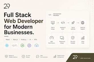 develop a professional full stack web application