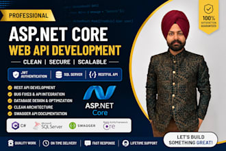 develop secure asp net core web API with sql server