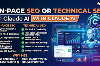 do on page optimization and technical SEO with claude ai
