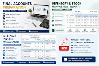 prepare final accounts, profit and loss account and balance sheet