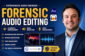 do forensic audio editing, cleanup using adobe audition, izotope rx 11, audacity