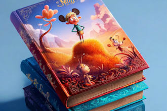 professional childrens book cover illustration