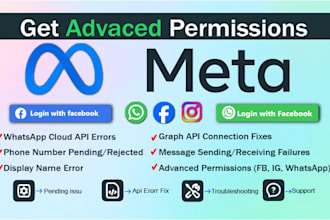 help you get whatsapp facebook and instagram advanced API permissions