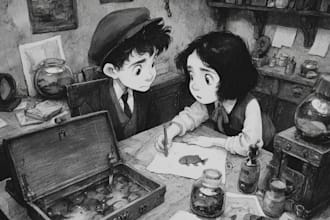 childrens book illustration  layout design