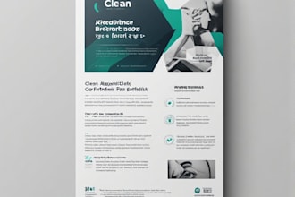 design a clean professional flyer