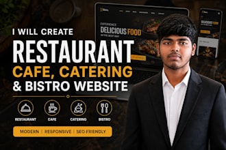 create a restaurant, cafe, catering and bistro website