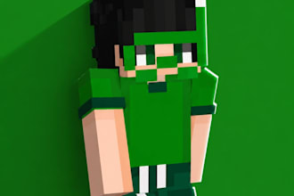 create a minecraft pixel art short of your logo for youtube channel