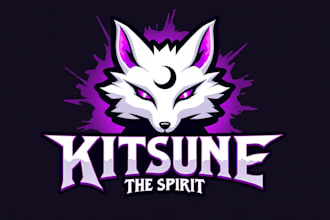 design outstanding kitsune head logo in 12 hours