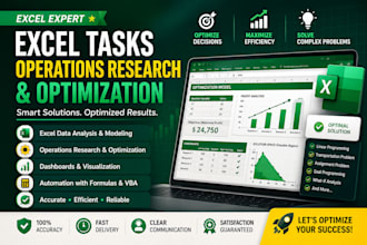 do excel data analysis, dashboards, and automation tasks