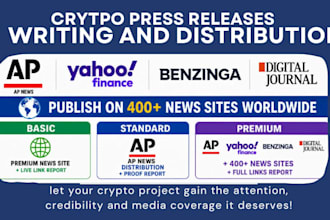 press release writing submit press release and crypto press release distribution