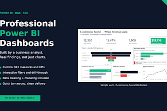 design a professional power bi dashboard with dax and KPI tracking