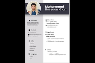 make cv or resume for you in any language