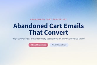 write abandoned cart email sequences for ecommerce brands
