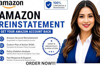 reinstate amazon suspended account and submit appeal for recovery