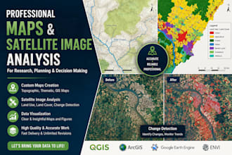 create professional maps and perform satellite image analysis for research